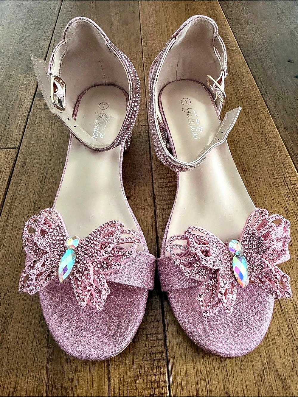 Fabulous Pink Glitter Bow Heels